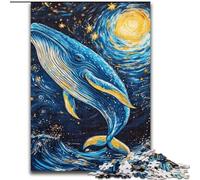Puzzle da 1000 pezzi per adolescenti e adulti, balene nel cielo notturno, per bambini dai 14 anni in su, ideale come regalo per tutta la famiglia e gli amici (dimensioni 26x38cm)
