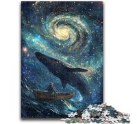 Puzzle da 1000 pezzi per adolescenti e adulti, balene nello spazio, sfida difficile e antistress, ideale come regalo per tutta la famiglia, 50x75cm