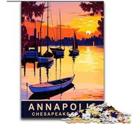 Puzzle da 1000 pezzi per adolescenti e adulti, barche nella baia di Chesapeake, giochi educativi, decorazione per la casa, adatti per la decorazione del desktop, 50x75cm