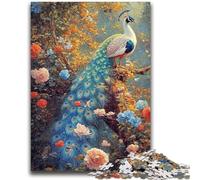 Puzzle da 1000 pezzi per adolescenti e adulti, bellissimo pavone per età 14+, gioco a quiz, attività divertenti a casa, regalo di compleanno, regali di viaggio 26x38cm