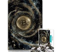 Puzzle da 1000 pezzi per adolescenti e adulti Bitcoin, sfida difficile antistress, ideale come regalo per tutta la famiglia (38x26cm)