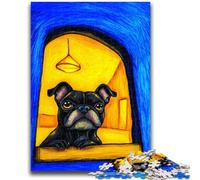Puzzle da 1000 pezzi per adolescenti e adulti, bulldog francese artistico, design vivace e unico, esperienza di gioco rilassante e stimolante, 26x38cm