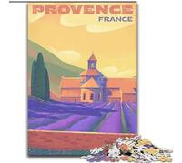 Puzzle da 1000 pezzi per adolescenti e adulti, campi di lavanda della Provenza, antistress, sfida difficile Ogni pezzo è unico Gioco divertente e stimolante per tutta la famiglia (26x38cm) 1000 pezzi