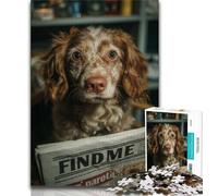 Puzzle da 1000 pezzi per adolescenti e adulti, cane che legge il giornale, puzzle per adulti, giochi educativi, decorazione da parete, regali unici per compleanno e Natale (dimensioni 75x50cm)