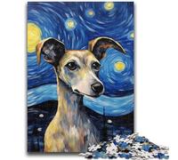 Puzzle da 1000 pezzi per adolescenti e adulti Cane sotto le stelle Puzzle da 1000 pezzi, giocattoli, giochi educativi, antistress, regali unici per compleanni e compleanni (75x50cm)