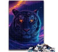 Puzzle da 1000 pezzi per adolescenti e adulti con occhi di tigre neri che brillano contro un gioco educativo per famiglie, ideale come regalo per tutta la famiglia per 14+ anni, 50x75cm