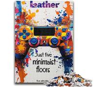 Puzzle da 1000 pezzi per adolescenti e adulti, controller di gioco ad acquerello, 1000 pezzi per adulti, con poster abbinato e foglio di quiz per età 14+ (38x26cm)