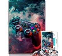 Puzzle da 1000 pezzi per adolescenti e adulti, controller di gioco, passatempo per le vacanze a casa con poster abbinato e foglio di quiz 38x26cm