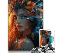Puzzle da 1000 pezzi per adolescenti e adulti, corvo e ragazza, per gioco educativo, collezione di artisti di giocattoli, belle arti 38x26cm
