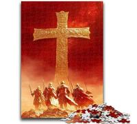 Puzzle da 1000 pezzi per adolescenti e adulti, Crociata, Esercito, Cavaliere, 1000 pezzi per adolescenti, Lista dei desideri con Babbo Natale per bambini dai 14 anni (26x38cm)