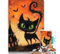 Puzzle da 1000 pezzi per adolescenti e adulti, cucciolo nero, puzzle da 1000 pezzi, gioco per famiglie, antistress, sfida difficile, adatto alle coppie, 26x38cm