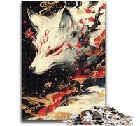 Puzzle da 1000 pezzi per adolescenti e adulti Dio delle volpi, sfida difficile antistress con poster abbinato e foglio di quiz 26x38cm