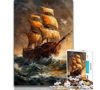 Puzzle da 1000 pezzi per adolescenti e adulti,dipinto a olio di barche a vela,1000 pezzi per adolescenti,per gioco educativo,giocattolo,regalo di compleanno,regali,arte murale (dimensioni 75x50cm)