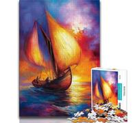 Puzzle da 1000 pezzi per adolescenti e adulti, dipinto a olio di barche a vela, puzzle per adulti, giocattoli e giochi educativi per adulti e adolescenti (dimensioni 38x26cm)