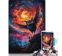 Puzzle da 1000 pezzi per adolescenti e adulti, dipinto a olio di un gufo, sfida difficile antistress, ideale come regalo per tutta la famiglia (75x50cm)