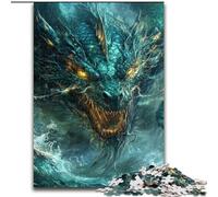 Puzzle da 1000 pezzi per adolescenti e adulti, drago misterioso, antistress, sfida difficile, regali di Babbo Natale segreto (dimensioni 26x38cm)