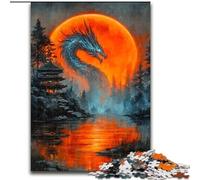 Puzzle da 1000 pezzi per adolescenti e adulti, drago misterioso, antistress, sfida difficile, regali di Babbo Natale segreto (dimensioni 26x38cm)