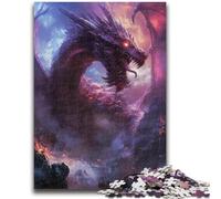 Puzzle da 1000 pezzi per adolescenti e adulti, drago volante fantasy, per età pari o superiore a 14 anni, decorazione per la casa come regalo per tutta la famiglia e gli amici, 26x38cm