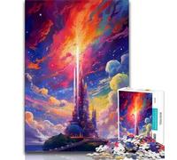 Puzzle da 1000 pezzi per adolescenti e adulti, Fantasy Castle The Island, puzzle per adulti, giochi educativi, decorazione da parete, regali unici per compleanno e Natale (dimensioni 75x50cm)