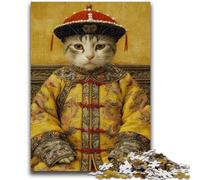 Puzzle da 1000 pezzi per adolescenti e adulti,gatto della dinastia Qing,per bambini dai 14 anni in su,gioco a quiz,attività divertenti da fare a casa,regalo di compleanno,regali da viaggio,50x75cm