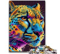 Puzzle da 1000 pezzi per adolescenti e adulti, ghepardo, animali pop art, per bambini dai 14 anni in su, interessanti regali per ridurre lo stress per amici e familiari, 26x38cm