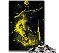 Puzzle da 1000 pezzi per adolescenti e adulti, giocatore di calcio, per età pari o superiore a 14 anni, decorazione per la casa come regalo per tutta la famiglia e gli amici, 26x38cm