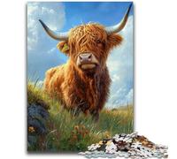 Puzzle da 1000 pezzi per adolescenti e adulti,giocattoli educativi per imparare a conoscere la mucca delle Highlands,attività divertenti da fare a casa,regalo di compleanno,regali di viaggio 50x75cm