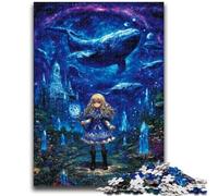 Puzzle da 1000 pezzi per adolescenti e adulti, giocattoli misteriosi a forma di ragazza elfo, giochi educativi, decorazioni per la casa e regali unici antistress, 26x38cm
