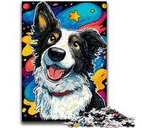 Puzzle da 1000 pezzi per adolescenti e adulti Gioco educativo per famiglie con il cane da pastore felice Ideale come regalo per tutta la famiglia, dai 14 anni in su, 50x75cm