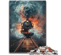 Puzzle da 1000 pezzi per adolescenti e adulti, gioco educativo per famiglie sui treni a vapore, ideale come regalo per tutta la famiglia, dai 14 anni in su, 50x75cm