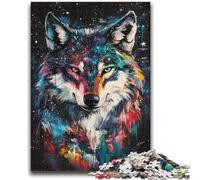 Puzzle da 1000 pezzi per adolescenti e adulti, gioco rompicapo con l'arte del lupo, gioco educativo per compleanni e Natale, per bambini dai 14 anni in su, 50x75cm