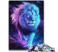 Puzzle da 1000 pezzi per adolescenti e adulti, gioco rompicapo misterioso del leone, gioco educativo per compleanni e Natale per bambini dai 14 anni in su, 26x38cm
