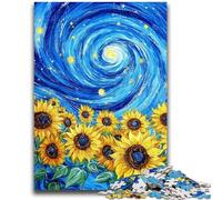 Puzzle da 1000 pezzi per adolescenti e adulti, Girasoli di Van Gogh, per bambini dai 14 anni in su, gioco a quiz, attività divertenti da fare a casa, regalo di compleanno, regali da viaggio, 26x38cm