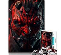 Puzzle da 1000 pezzi per adolescenti e adulti Guerriero malvagio rosso 1000 pezzi per adulti antistress vacanza ammazza il tempo interazione genitore-figlio 38x26cm