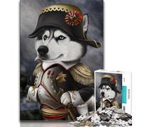Puzzle da 1000 pezzi per adolescenti e adulti, Husky, Imperatore, Napoleone, puzzle per adulti, giochi educativi, decorazione da parete, regali unici per compleanno e Natale (dimensioni 75x50cm)