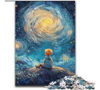 Puzzle da 1000 pezzi per adolescenti e adulti,Il piccolo principe del cielo notturno,aiuta il cervello a esercitare i giocattoli avvincenti per coltivare la pazienza e migliorare la memoria 26x38cm