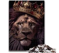 Puzzle da 1000 pezzi per adolescenti e adulti, Il Re Leone Nero o Rosso Difficili da completare ma divertenti e spiritosi Regalo di compleanno, regali, decorazioni murali 50x75cm