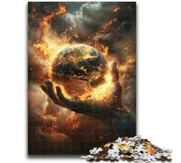 Puzzle da 1000 pezzi per adolescenti e adulti La Terra nel palmo della tua mano per bambini dai 14 anni in su Interessanti regali per ridurre lo stress per amici e familiari 50x75cm