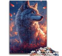 Puzzle da 1000 pezzi per adolescenti e adulti Lupo al tramonto Giocattoli educativi per imparare e divertirsi a casa, regalo di compleanno, regali di viaggio 50x75cm