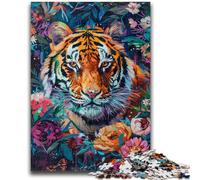 Puzzle da 1000 pezzi per adolescenti e adulti, motivo: fiori di tigre, design vivace e unico, esperienza di gioco rilassante e stimolante, 50x75cm
