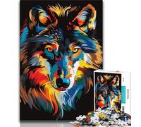 Puzzle da 1000 pezzi per adolescenti e adulti motivo: graffiti di lupi 1000 pezzi per adulti antistress per ammazzare il tempo durante le vacanze interazione genitore-figlio 38x26cm