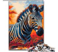 Puzzle da 1000 pezzi per adolescenti e adulti, motivo: zebra della giungla, per bambini dai 14 anni in su, gioco educativo, sfida, regalo per compleanni (dimensioni 50x75cm)