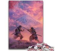 Puzzle da 1000 pezzi per adolescenti e adulti Ninja ai piedi del monte Fuji Design vivace e unico Esperienza di puzzle rilassante e stimolante 26x38cm