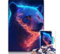 Puzzle da 1000 pezzi per adolescenti e adulti Orso al neon 1000 pezzi per adulti antistress per trascorrere il tempo libero a casa e interagire con i genitori 38x26cm