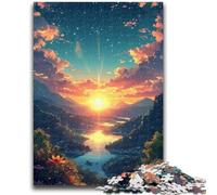 Puzzle da 1000 pezzi per adolescenti e adulti, paesaggio da sogno, puzzle per adulti, per ammazzare il tempo durante le vacanze, con pezzi completamente interconnessi e di forma casuale, 50x75cm