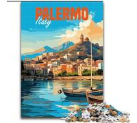 Puzzle da 1000 pezzi per adolescenti e adulti Palermo Italia, giochi educativi, decorazione per la casa, adatti per la decorazione del desktop, 50x75cm