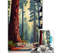 Puzzle da 1000 pezzi per adolescenti e adulti, poster del Parco nazionale di Sequoia, design vivace e unico, esperienza di gioco rilassante e stimolante (38x26cm)