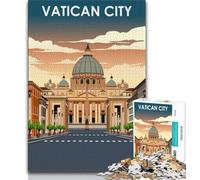Puzzle da 1000 pezzi per adolescenti e adulti, poster di viaggio della Città del Vaticano, gioco stimolante, ideale come regalo per tutta la famiglia (38x26cm)