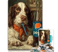 Puzzle da 1000 pezzi per adolescenti e adulti puzzle Cocker Spaniel per adulti impegnativi e difficili ideali come regalo per tutta la famiglia 38x26cm
