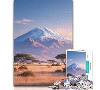 Puzzle da 1000 pezzi per adolescenti e adulti, puzzle del Monte Kilimanjaro per adolescenti, giochi educativi, decorazioni da parete, regali unici per compleanno e Natale (dimensioni 38x26cm)